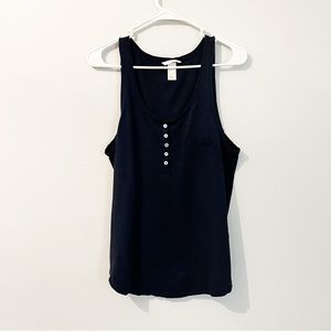 Tank top with button detail